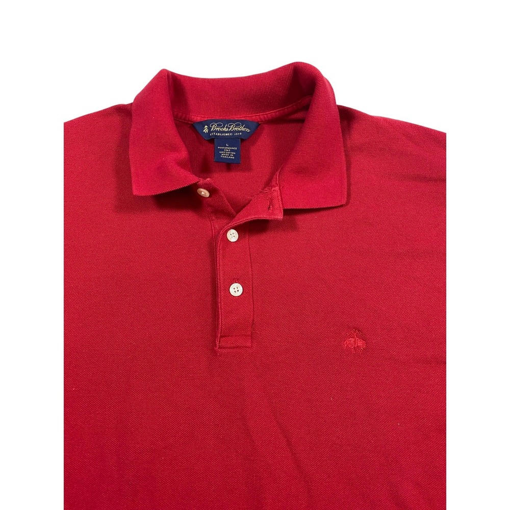 Brooks Brothers Red Performance Knit Polo Shirt  100% cotton‎ Men's Size L